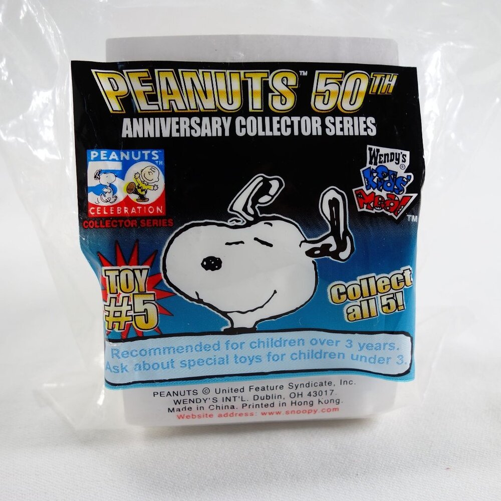 Peanuts 50th Anniversary Collector Series Toy #5 Snoopy's Collectible‎ Wendy's